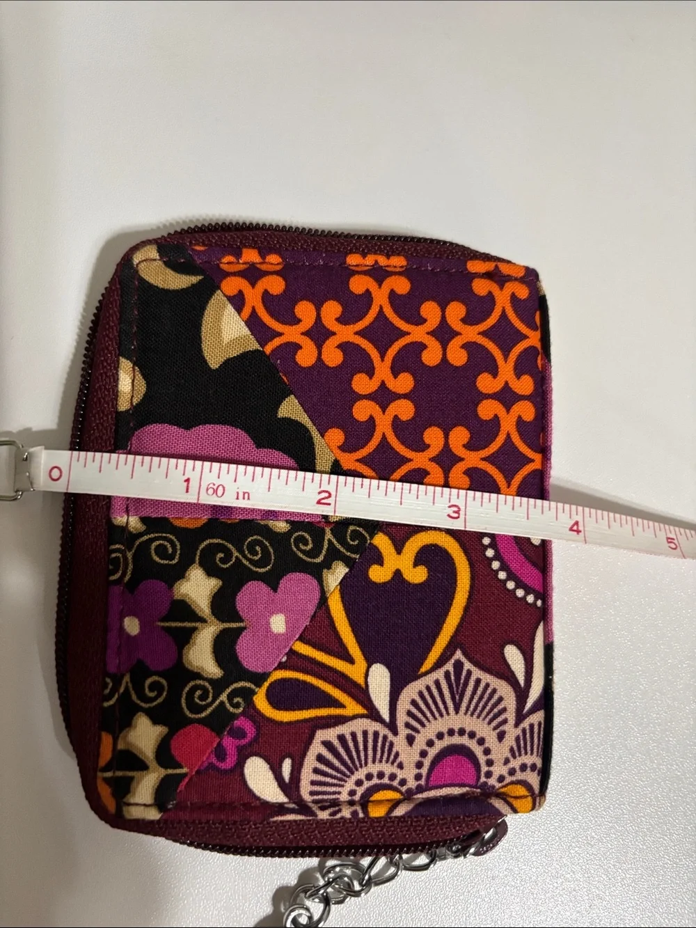 Vera Bradley Black Floral Quilted Cosmetic Bag - Multicolor
